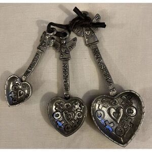 Ganz Measuring Spoon 3 Pc‎ Set Hearts Angels Love XOXO 1/2 TSP, 1 TSP and 1 TBSP